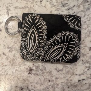 Vera Bradley Black And White Keychain Wallet